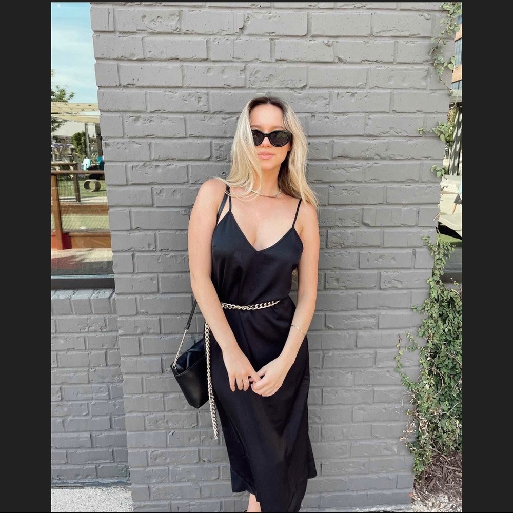 Black Long Silky Dress From Target